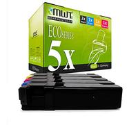 Mehrwegtoner Lot de 5 toners XXL compatibles avec Xerox Phaser 6128 6128MFP 6128MFPN 6128 Serie remplace 106R01454 106R01453 106R01452 106R01455 CMYK