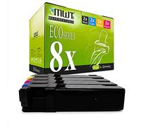 Mehrwegtoner Lot de 8 toners XXL compatibles avec Xerox Phaser 6140 6140DN 6140N 6140 Series remplace 106R01479 106R01478 106R01477 106R01480 CMYK