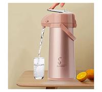 MEHWSAR Distributeur de café Airpot avec Pompe, Distributeur de Boissons Isotherme sous Vide en Acier Inoxydable, Carafe Isotherme for Eau Chaude/Froide, Boissons chocolatées de fête(Roze,2.2L)