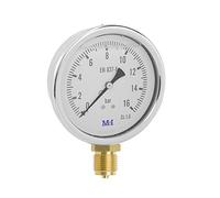 Mei 6055121600 - Manomètre glycérine droit avec laiton, 100 mm)