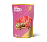 MEI ASIA - Gingembre Rose Mariné pour Sushis - Saveur Douce et Acidulée - le paquet de 150g - Le Lot De 4