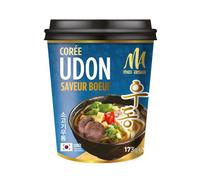 MEI ASIA - Nouilles Udon Instantanées Saveur Bœuf - Recette de Corée - le pot de 173g - Le Lot De 4