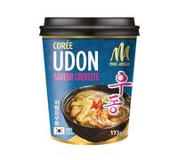 MEI ASIA - Nouilles Udon Instantanées Saveur Crevettes - Recette de Corée - le pot de 173g - Le Lot De 4