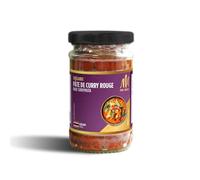 MEI ASIA - Pâte de Curry Rouge au Piment et Citronnelle - Saveur Épicée et Aromatique - le pot de 110g - Le Lot De 4