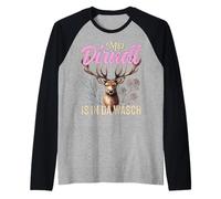 Mei Dirndl est dans Da Wäsch, Bretzel Party, Funny Design Manche Raglan