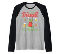 Mei Dirndl est dans Da Wäsch, Bretzel Party, Funny Design Manche Raglan