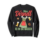 Mei Dirndl est dans Da Wäsch, Bretzel Party, Funny Design Sweatshirt