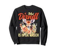 Mei Dirndl is in Da Wäsch Bretzel Funny Design Sweatshirt
