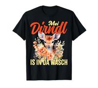 Mei Dirndl is in Da Wäsch Bretzel Funny Design T-Shirt