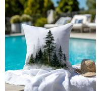 Meiaiao Housse de Coussin Extérieur Imperméable 45x45 cm - Vert & Forêt Taie d'oreiller Décorative en Lin avec et Fermeture Éclair Invisible pour Jardin, Terrasse, Balcon - 16 Pièce 2B-1171