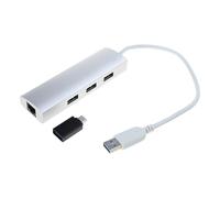 MEIBAOGE Adaptateurs USB 3.0 vers USB 3.0 femelle, répartiteurs USB 3.0 mâle vers Gigabits Ethernet, adaptateurs pour ordinateurs portables