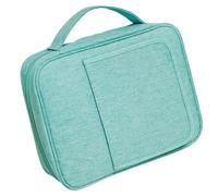 MEIBAOGE Étui de transport avec support de livre et poignée - Sac de rangement de documents pour étudiants, travailleurs, Vert, longueur 30 cm