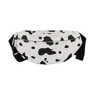 MEIBAOGE Femmes Vache Imprimé Taille Fanny Pack Ceinture Pochette Voyage Hip Bum Sac À Bandoulière Sac À Main, Épaule Sac À Main-Blanc-Taille 1