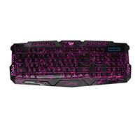 MEIBAOGE Gaming Cracked Keyboard Clavier Filaire rétroéclairé USB pour Ordinateur Portable de Jeu, Autocollants d'ordinateur Couleur-Noir