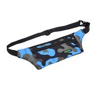 MEIBAOGE Garçons Filles Enfants Comouflage Sac Banane Voyage Sac Banane Argent Taille Ceinture Marche Pochette De Vacances, Sac Banane-Bleu