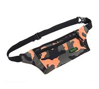 MEIBAOGE Garçons Filles Enfants Comouflage Sac Banane Voyage Sac Banane Argent Taille Ceinture Marche Pochette De Vacances, Sac Banane-Orange