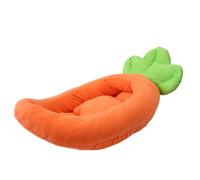 MEIBAOGE Lit pour animal domestique avec coussin amovible et poignée douce Motif carotte