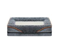 MEIBAOGE Lit pour animal domestique avec coussin amovible et poignée douce - Panier pour chien - Coussin amovible