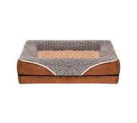 MEIBAOGE Lit pour animal domestique avec coussin amovible et poignée douce - Panier pour chien - Coussin amovible