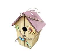 MEIBAOGE Nid d'oiseau en bois pour colibris en plein air balcon habitat d'oiseau maison pour oiseaux ruraux pour arrière-cour