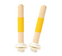 MEIBAOGE Perchoir à oiseaux en bois naturel avec 2 branches pour perroquets avec surfaces de meulage pour l'exercice des pieds et la santé du bec