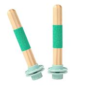 MEIBAOGE Perchoir à oiseaux en bois naturel avec 2 branches pour perroquets avec surfaces de meulage pour l'exercice des pieds et la santé du bec