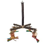 MEIBAOGE Perchoir pour oiseaux - Support molaire naturel pour perroquets - Fournitures de conure - Grattoirs pour petits perroquets