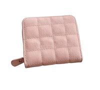 MEIBAOGE Petit portefeuille compact pour femme coréen à fermeture éclair avec broderie élégante porte-cartes en polyuréthane pour un usage quotidien, rose, Length 12cm