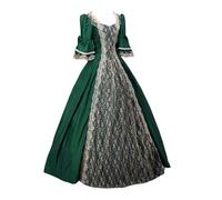 MEIbax 2024 Robe Rétro Médiévale Femme Victorienne Reine Costume Grande Taille Manches Trompette Costume Renaissance Gothique Robe de Soirée Cocktail Elegante Deguisement Halloween Carnaval Victorien