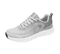 MEIbax Baskets Femme Chaussures de Marche Sneakers à Lacets en Maille - Orthopédiques Confortables - Légères pour Fitness Jogging Outdoor et Tennis (Grey, 40)