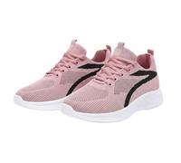 MEIbax Baskets Femme Chaussures de Sport Sneakers à Lacets en Maille - Orthopédiques Respirantes Légères avec Coussin d'air - Amortissantes pour Marche Running Fitness Gym (Pink, 40)