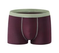 MEIbax Boxer Homme Coton Caleçon Homme Élastique Confortable Respirant sous-Vêtements Couleur Unie sans Coutures Shorty Doux et Extensible Boxers Original Calecon de Sport