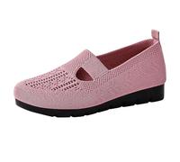 MEIbax Chaussures orthopédiques pour Femme - Baskets de randonnée Plein air en Maille - Respirante Mousse à mémoire de Forme sans Lacets légères et Confortables pour activités (Pink, 36)