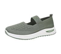 MEIbax Chaussures orthopédiques pour Femmes - Baskets de randonnée légères Type H en Maille - Respirantes antidérapantes sans Lacets Mousse à mémoire de Forme (Green, 38)