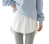 MEIbax Chemise Extender Femme Extensions de Chemise Réglable Mini Jupe Femmes Extensibles Rallonges de Chemise Tendance Elastique Mini Jupon Demi-Longueur Polyvalente Extenseurs Jupe