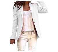 MEIbax Petit Blazer Femme Élégant Slim Mode Veste De Costume Chic Manches Longues Couleur Unie Avec Poches Grande Taille Pas Cher, Tunique Cardigan Manteau D'extérieur Décontracté Chaud Automne Hiver