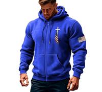 MEIbax Sweat à Capuche Homme Pullover Casual Manches Longues avec Cordon Ajustable Léger Confortable Respirant pour Printemps Automne Daily Sorties Décontracté (Blue, S)