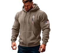MEIbax Sweat à Capuche Homme Pullover Casual Manches Longues avec Cordon Ajustable Léger Confortable Respirant pour Printemps Automne Daily Sorties Décontracté (Coffee, XXXL)