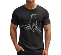 MEIbax T-Shirt Personnalisé avec Votre Nom pour Homme Papa Mari Tee Shirt Personnalisable Cadeau Fête des Pères Anniversaire Chemise à Manches Courtes Personnalisation Rapide (02-Black, XL)