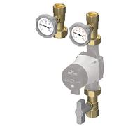 Meibes Set d'arrêt de pompe et de retour C + R 1" - Frein par gravité dans le retour