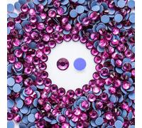 Meibite Hotfix Lot de 3 000 strass fuchsia Hot Fix pour vêtements, loisirs créatifs, fuchsia, SS6, 1,9 à 2,1 mm