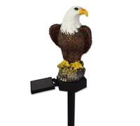 MeiBoAll Piquet de jardin solaire en forme d'aigle - Étanche - Lumières LED colorées pour cour, terrasse, jardin, pelouse, porche