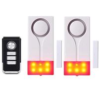 Meichoon Alarme de Porte fenêtre sans Fil pour Home Security Sensor Anti Theft Burglar Doorbell Chime DIY Protection Idéal pour Pool Garage Appartement et RV avec 2 alarmes et 1 télécommande