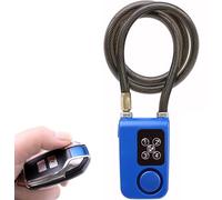 Meichoon Antivol de vélo avec alarme anti-vol vibration et télécommande sans fil Smart Keyless étanche avec longueur de câble de 78,7 cm - Chaîne de câble numérique en acier pour vélo, moto, scooter