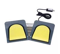 Meichoon Double interrupteur pied USB avec pédale contrôle pour parler Clavier PC personnalisé Clé libre pour acquisition d'images médicales, équipement informatique de jeu avec câble de 2 m
