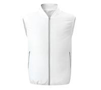 Meichoon Gilet de refroidissement portable pour climatiseur - Vitesse du vent réglable - Idéal pour le travail et les activités de plein air, blanc, L-XL