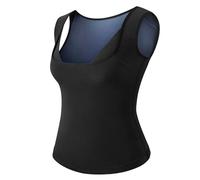 Meichoon Gilet de sauna lesté pour femme - Brûleur de graisse - Débardeur d'entraînement pour perdre du poids et brûler les graisses, Noir , XXL/3XL