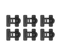 Meichoon Lot de 6 verrous de réfrigérateur sans perçage pour porte d'armoire, tiroir, congélateur, four RV - Noir