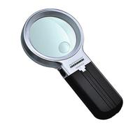 Meichoon Loupe avec 10 lumières LED, grossissement 3 fois, éclairage de bureau portable, double usage, pliable, portable pour personnes âgées, lisant des journaux, des cartes, des timbres, des pièces