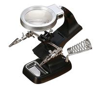 Meichoon Loupe de fer à souder électrique grossissement 3x 4,5x avec 10 lumières LED haute transparence lentille métallique auxiliaire clip stabilité réparation électronique noir